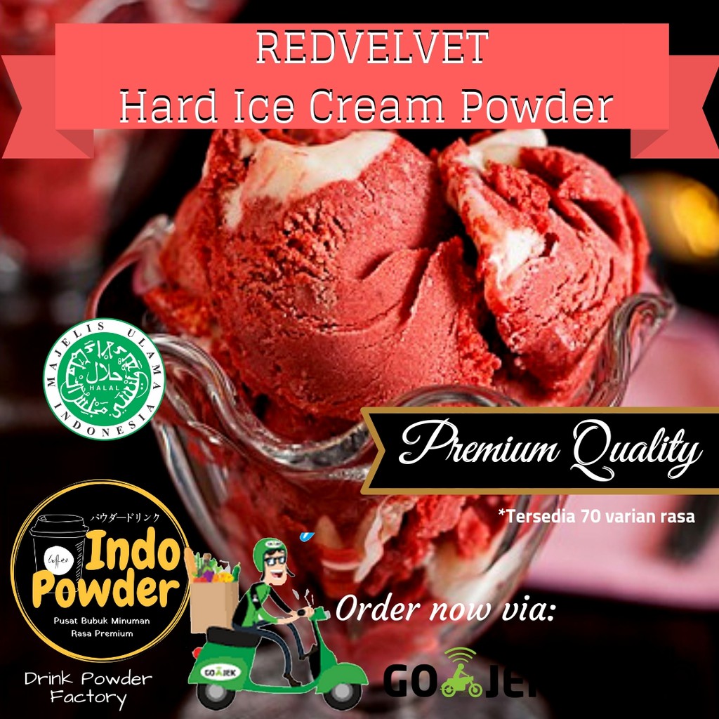 Bubuk Ice Cream rasa Redvelvet 1Kg - Bubuk es Krim rasa Redvelvet 1Kg