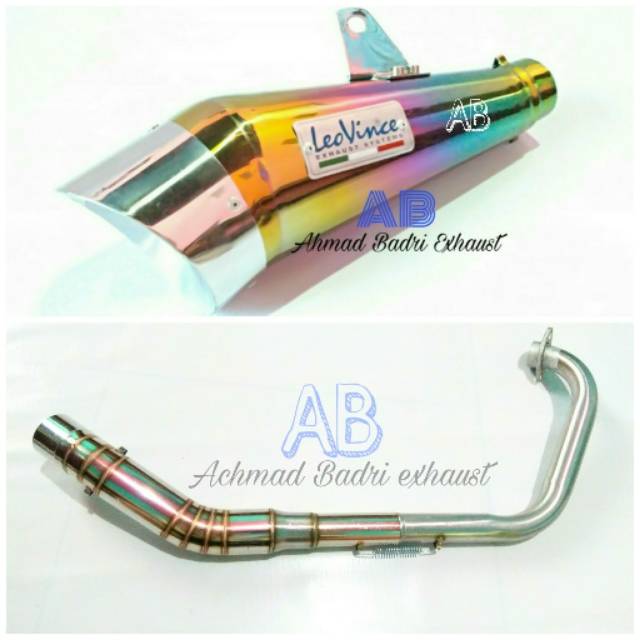 Knalpot cbr250r satu silinder Leovince rainbow exhaust EKZOS