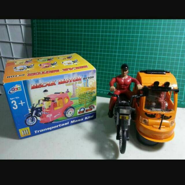 Mainan Bentor Becak Motor/Becak Motor