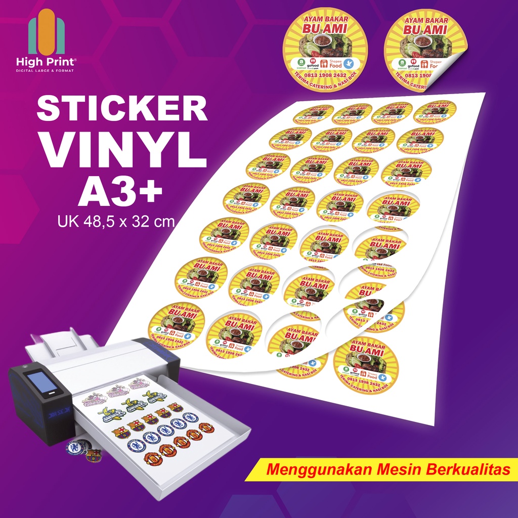 

Cetak Stiker Vinyl Sehari Jadi / Cutting Sticker / Vinyl Transparan / Stiker aesthetic / Stiker Label