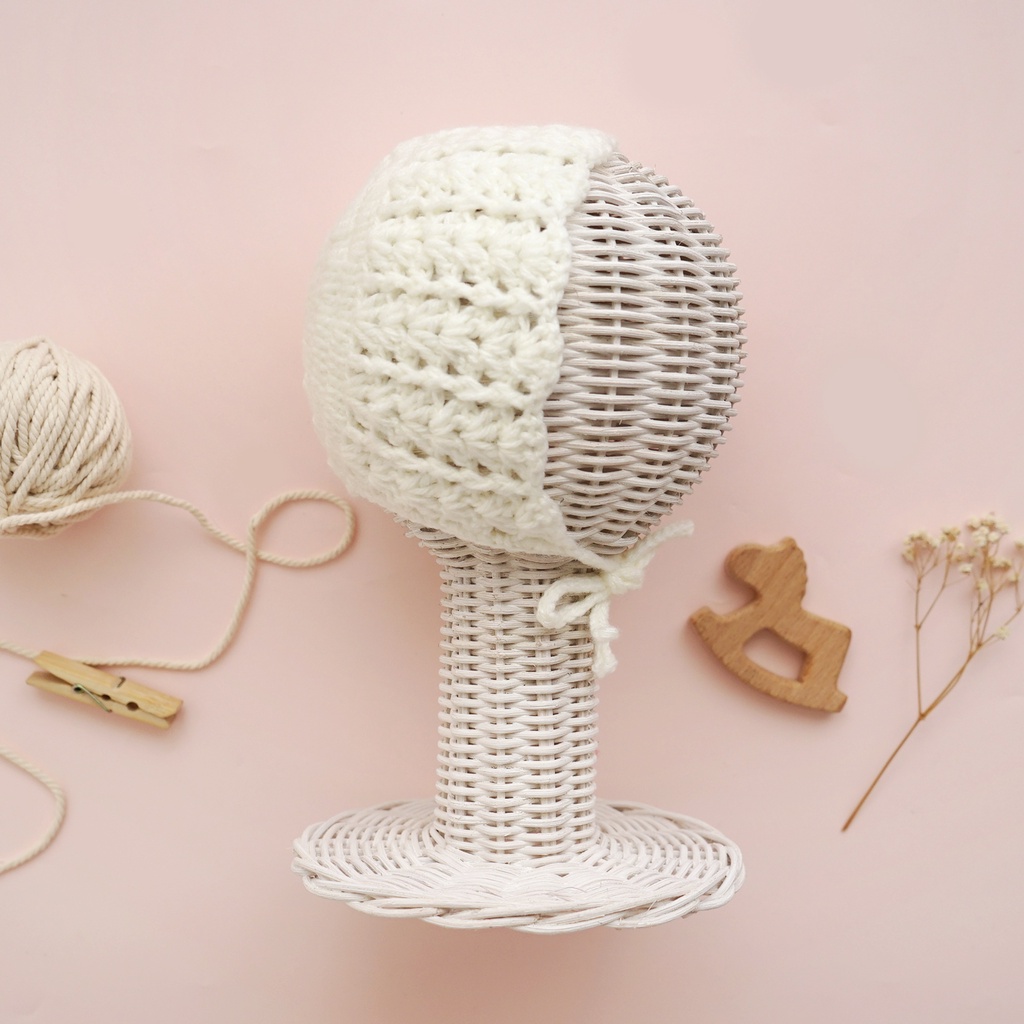 Bonnet Hat - Cotton Creme