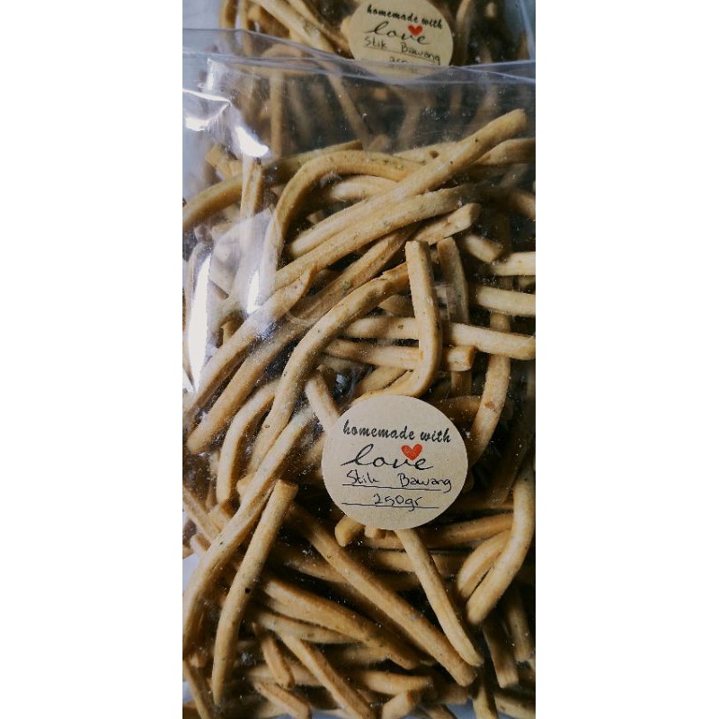 

Stik bawang finger keripik bawang kripik cemilan sehat renyah gurih garing enak produksi rumahan