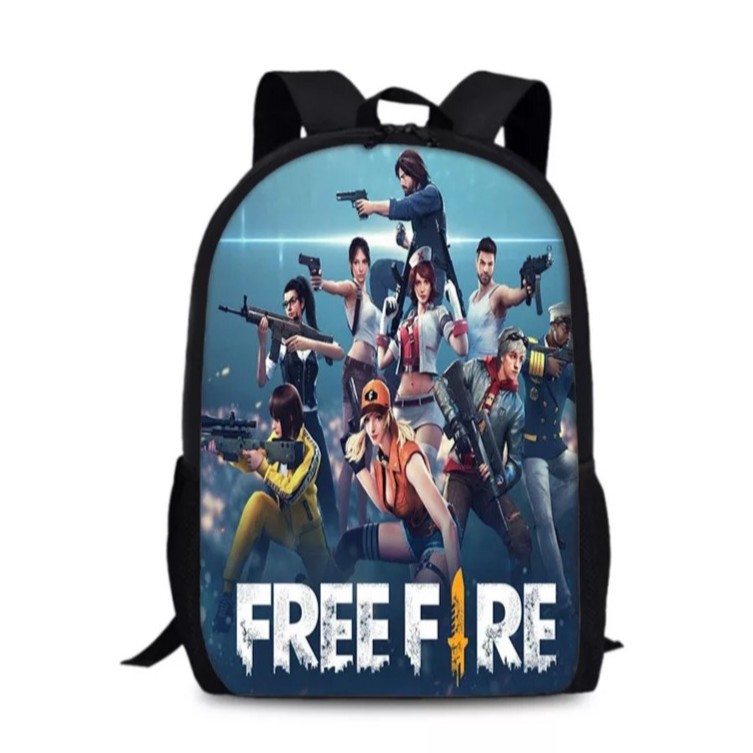 GGS TAS RANSEL ANAK UNTUK SEKOLAH DASAR TAS BUKU ANAK ANAK FREEFIRE KARAKTER PERMAIN 3D CETAK RANSEL