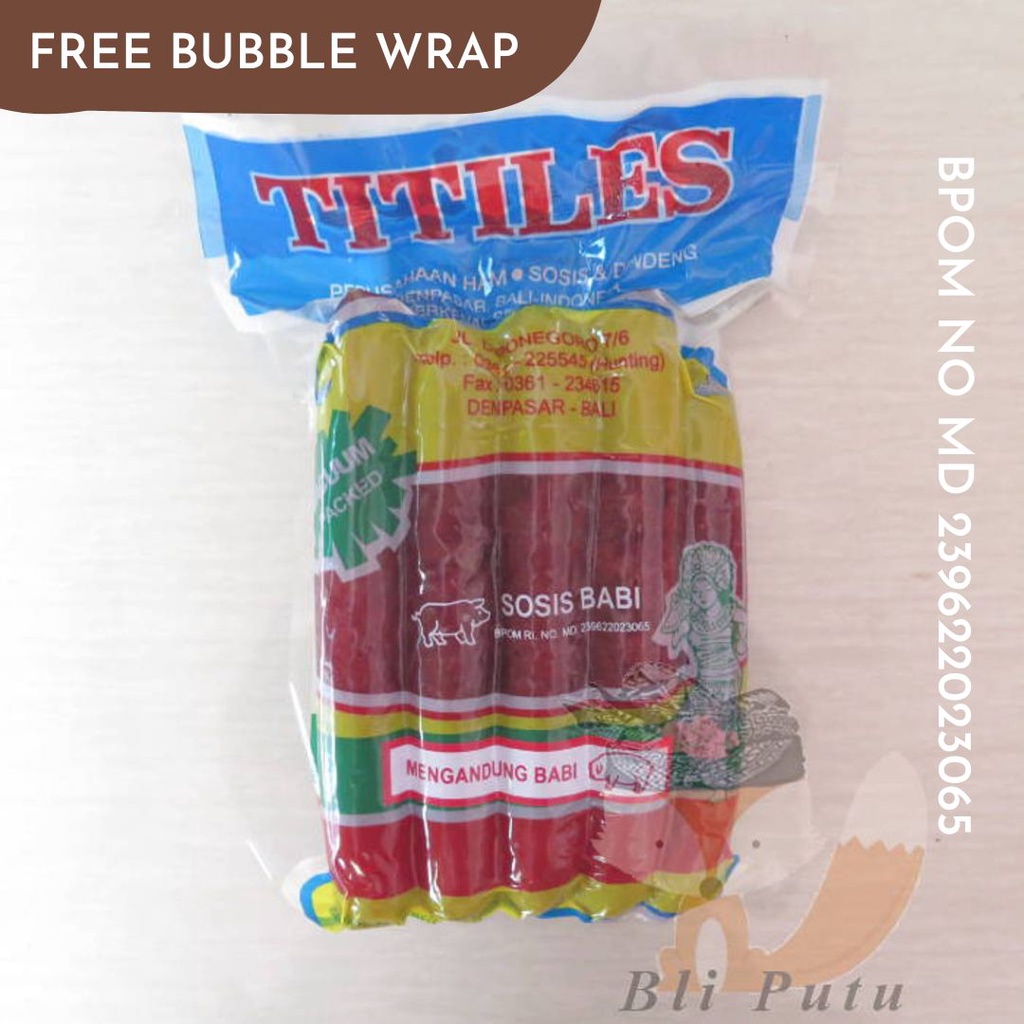 Sosis Babi Bali Lapchiong Titiles Manis - 500gr