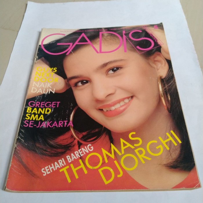 Majalah Gadis sehari bareng Thomas Djorghi ,1991