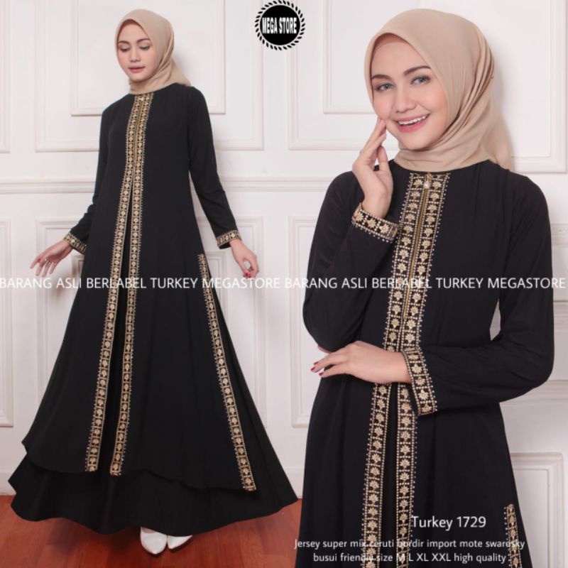 Abaya Turkey Mega store | Abaya hitam Mega store 1720,1729,1699,1721,1732