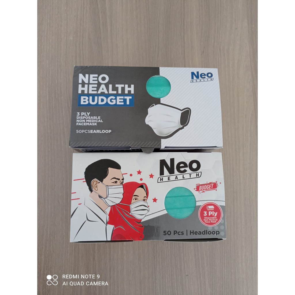 ⭐ BAGUS ⭐ NEO MASK | Masker Neo Medis Modis  Budget | Neo Medis Earloop 3Ply Isi 40 Sheets