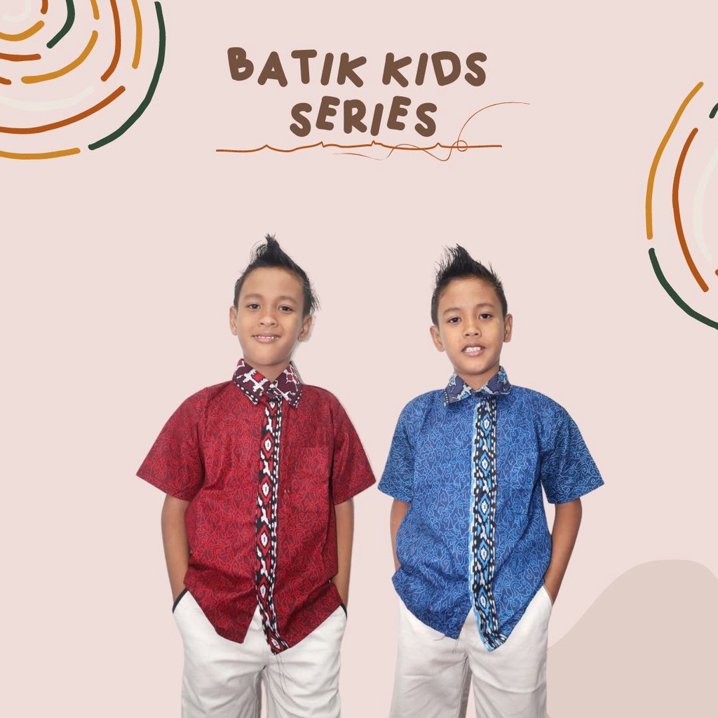 Kemeja batik anak Kemeja anak batik Kemeja anak laki laki - Baju Batik Anak Laki Laki 1-12 Tahun