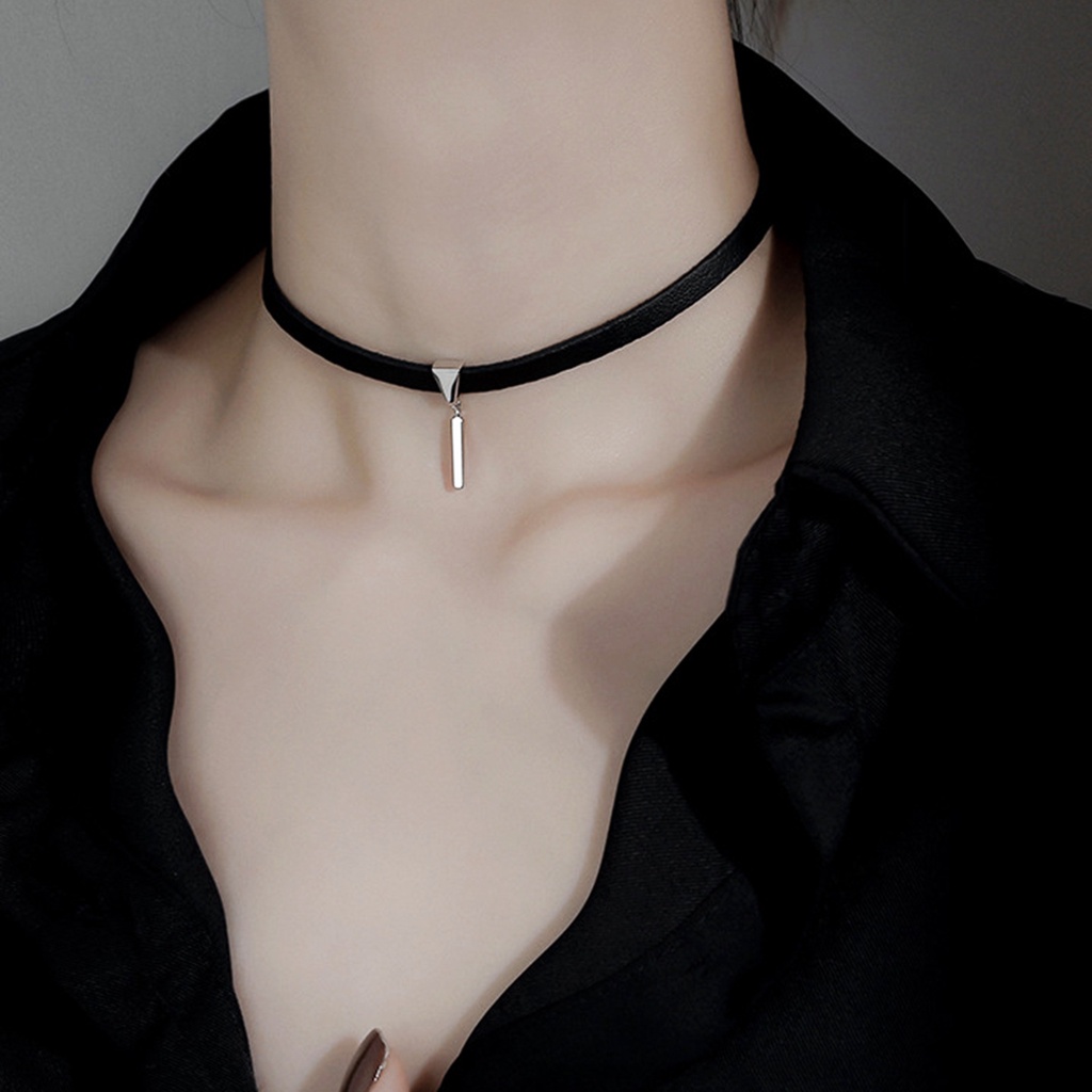 Hu Hu Hu Hu Hu Alat Bantu Pasang Kacamata♡ Kalung Choker Rantai Klavikula Desain Geometris Gaya Minimalis Untuk Pemakaian Sehari-Hari