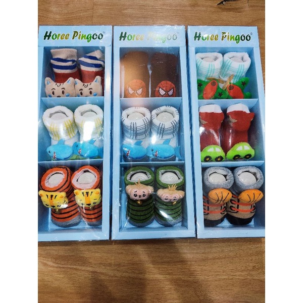 KAOS KAKI BAYI BOX ISI 3PC - KAOS KAKI PINGO - KAOS KAKI BAYI - KAOS KAKI BAYI LUCU - KAOS KAKI BAYI