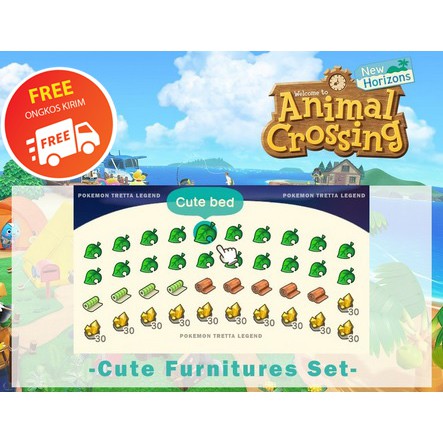 Cute Set Furnitures Lengkap BELLS NMT Animal Crossing