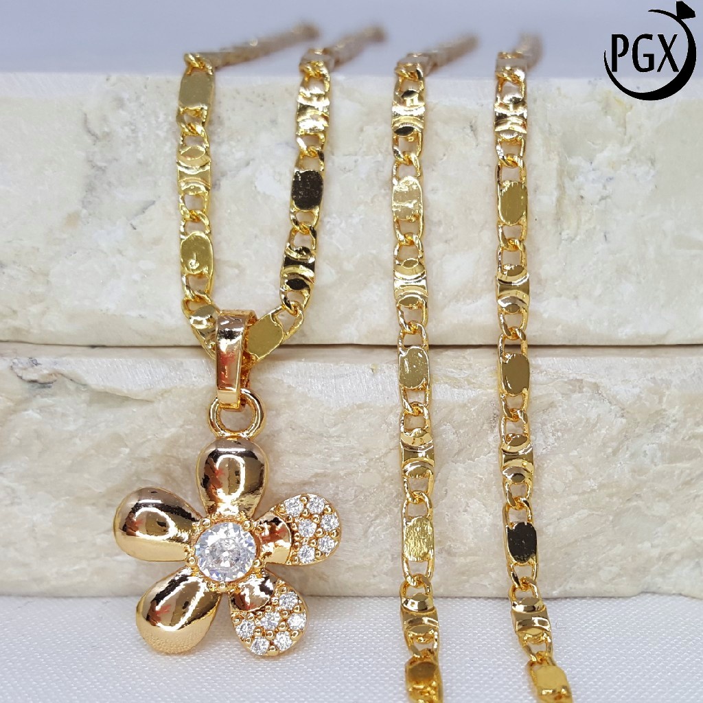 PGX Kalung Wanita Xuping Perhiasan Lapis Emas Aksesoris Fashion Premium - XD117