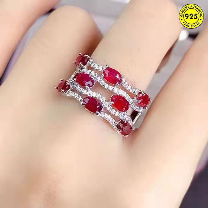 Cincin Berlian Rubi Multi Layer Aneka Warna