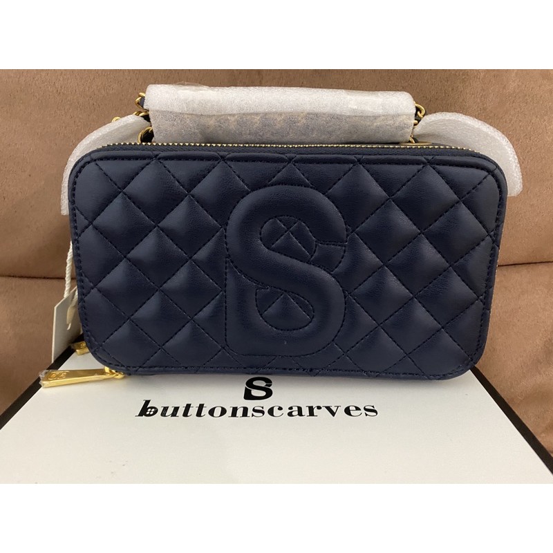 Yura Bag Navy Buttonscarves