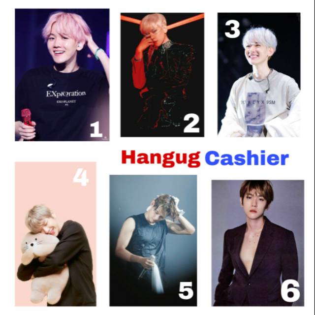 

BAEKHYUN EXO CBX SUPER M poster ukuran A4/A3+ bahan Art karton (bisa custom)
