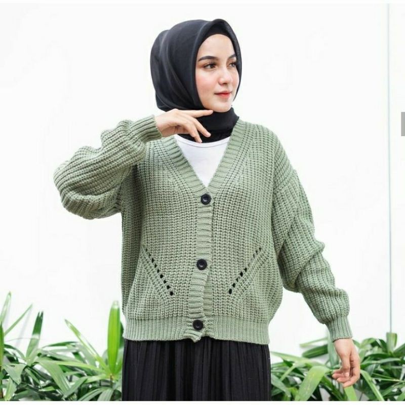 Marion Knit Cardigan Rajut/DHIYA Cardy/MARION Outer Cardygan Rajut Wanita