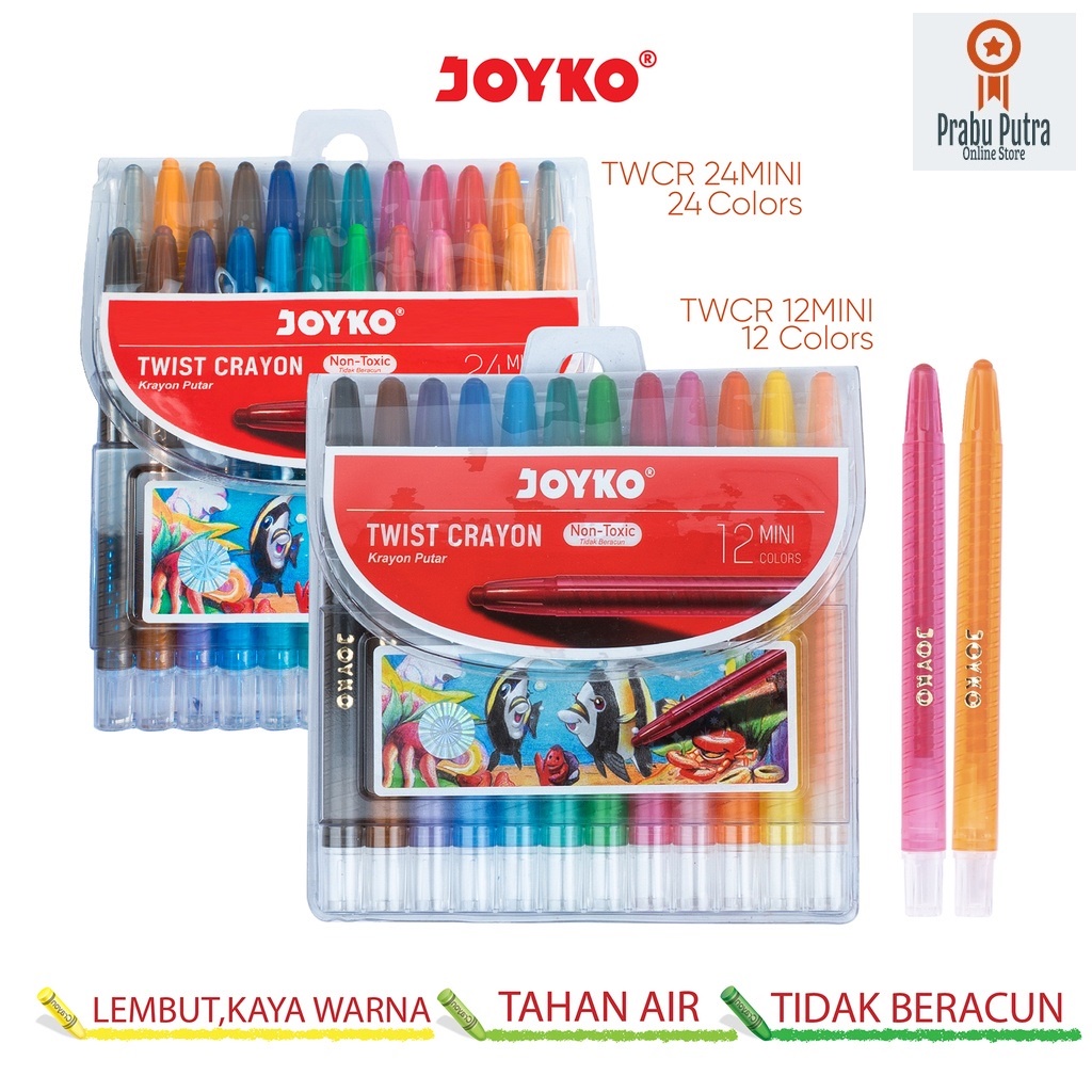

Joyko-Krayon Putar Twist Crayon Joyko Mini 12 Colors