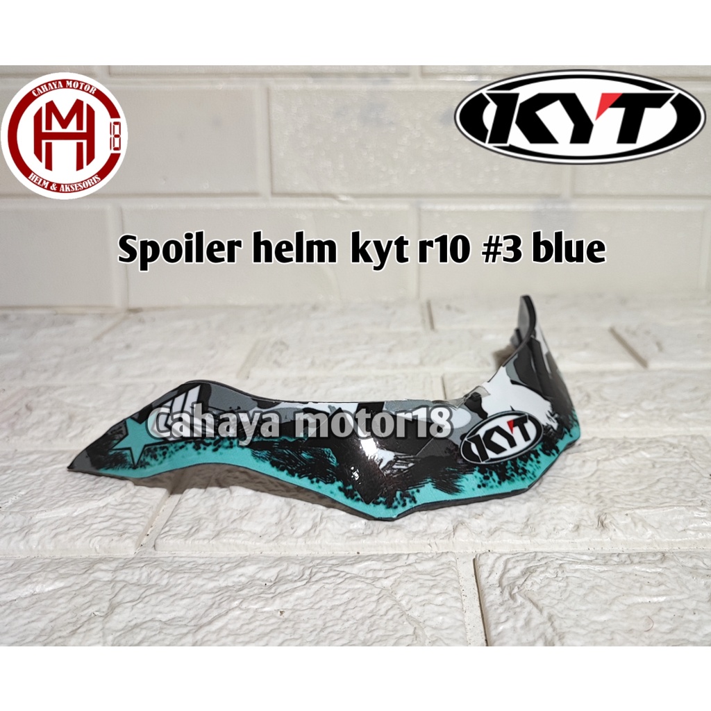SPOILER HELM KYT R10 #3 BLUE