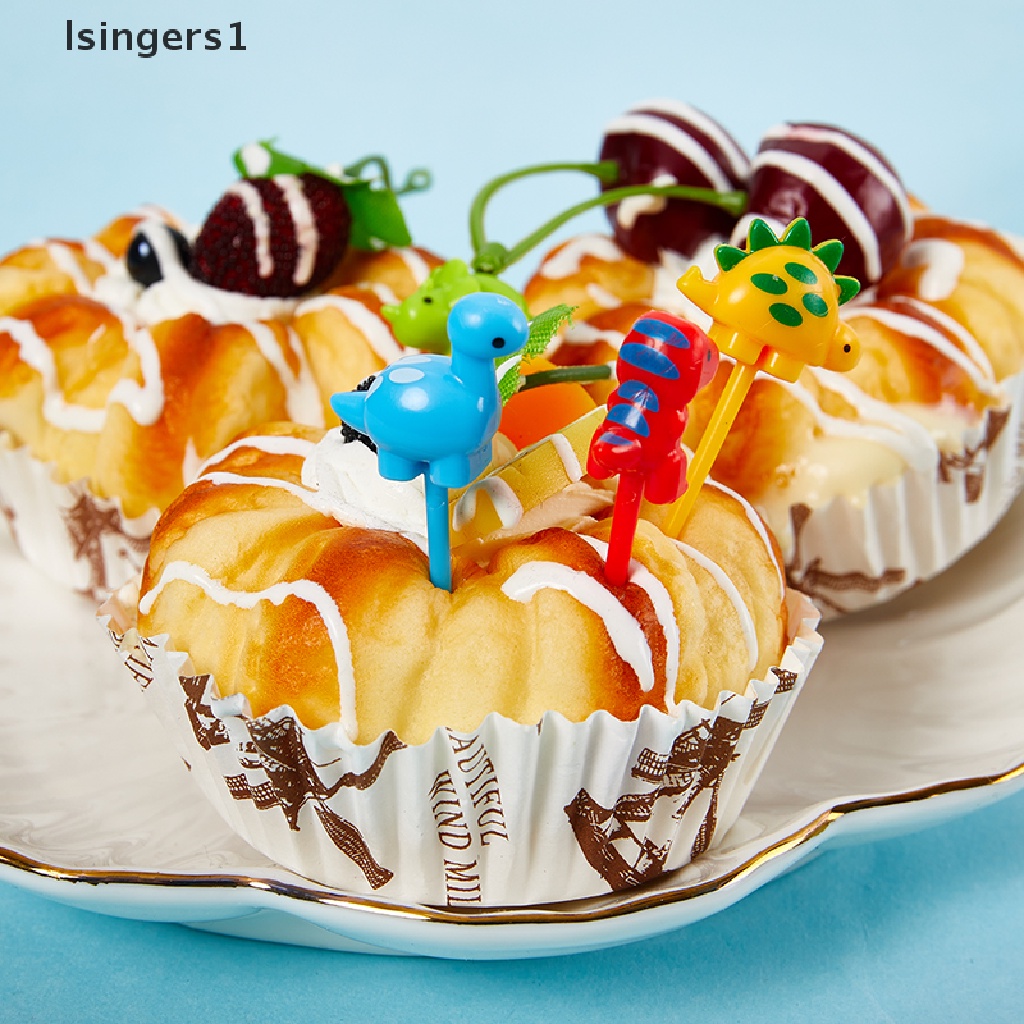 (lsingers1) 22pcs / Set Garpu Buah / Dessert / Sandwich Desain Kartun