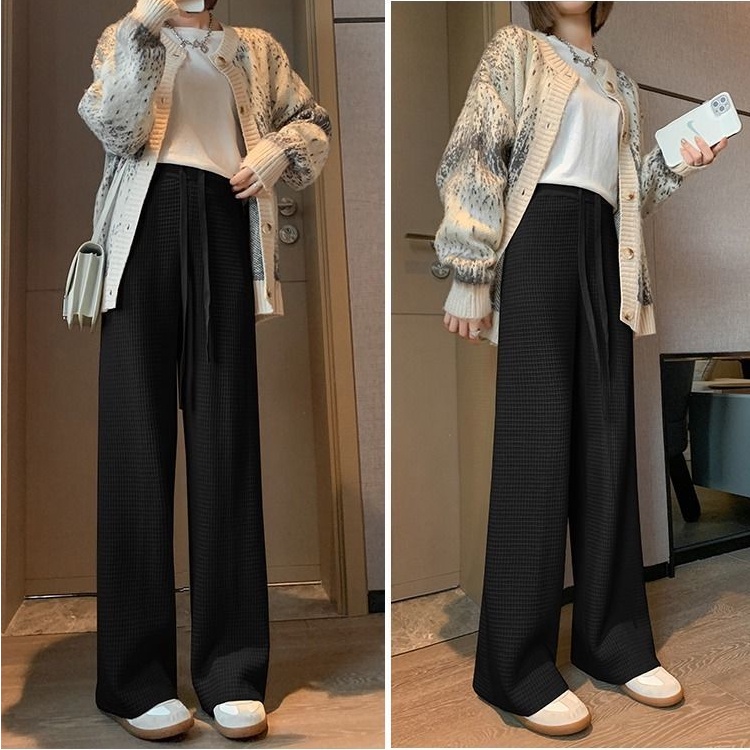 yikoo-Celana panjang pants wanita korean style celana casual aprikot