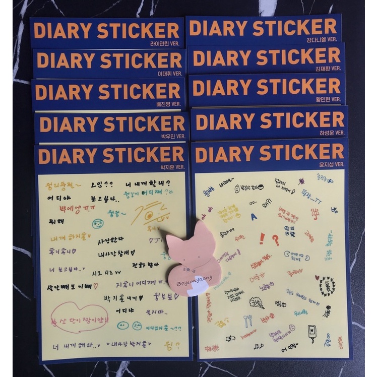

set diary sticker wannaone