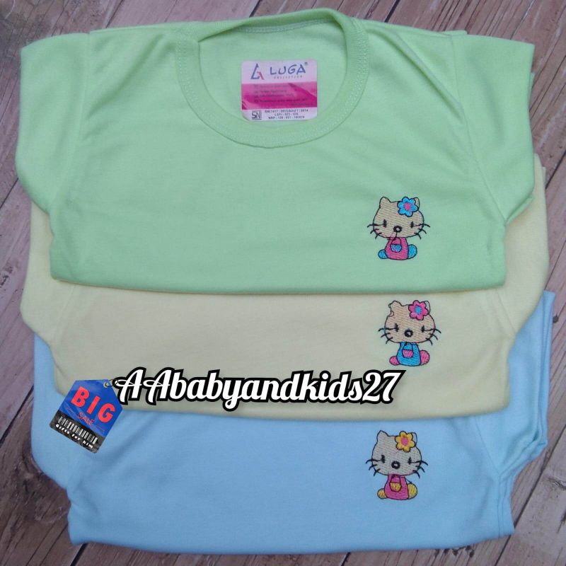 3PC LUGA Kaos Oblong Bayi Lengan Pendek ALL SIZE 0-24Bulan SNI HIGHT QUALITY