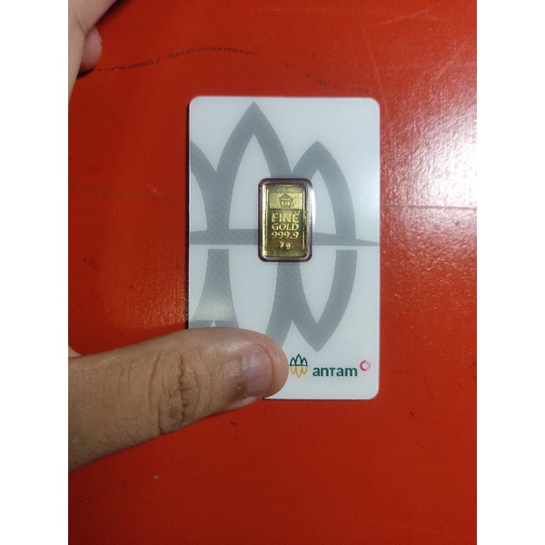 Logam Mulia Emas LM Antam 3 Gram Gr Certieye Certicard RM Redmark 2021