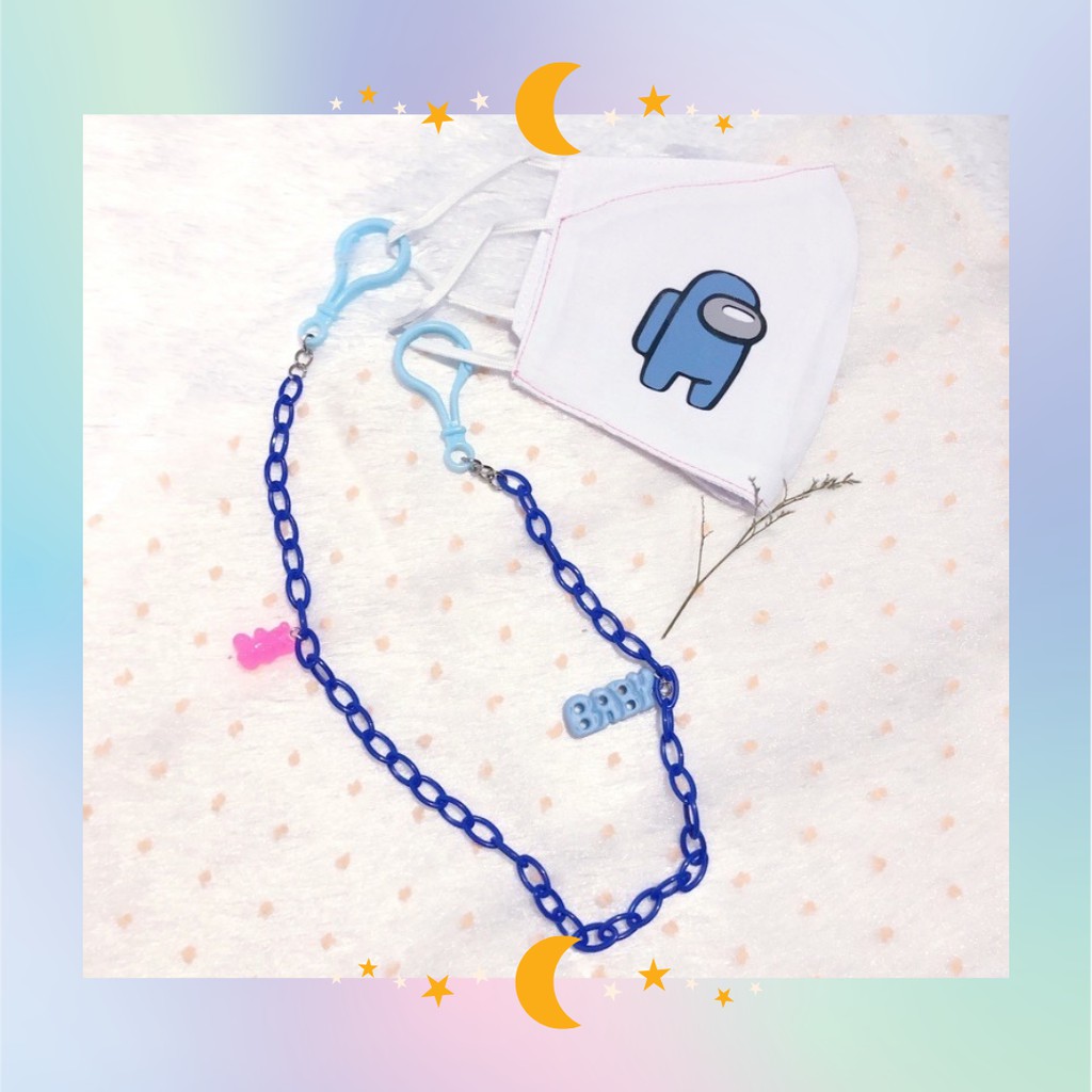 Masker Lanyard Kacamata Rantai Chain Mask Gantung Idola Korea Kalung Perhiasan Aksesoris Fashion NCT