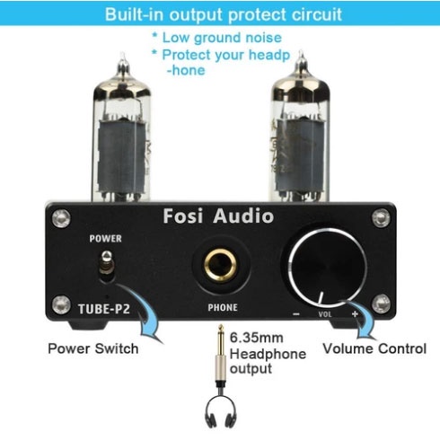 Fosi Audio Headphone Amplifier Vacuum Tube 2x6K4 - Tube - P2