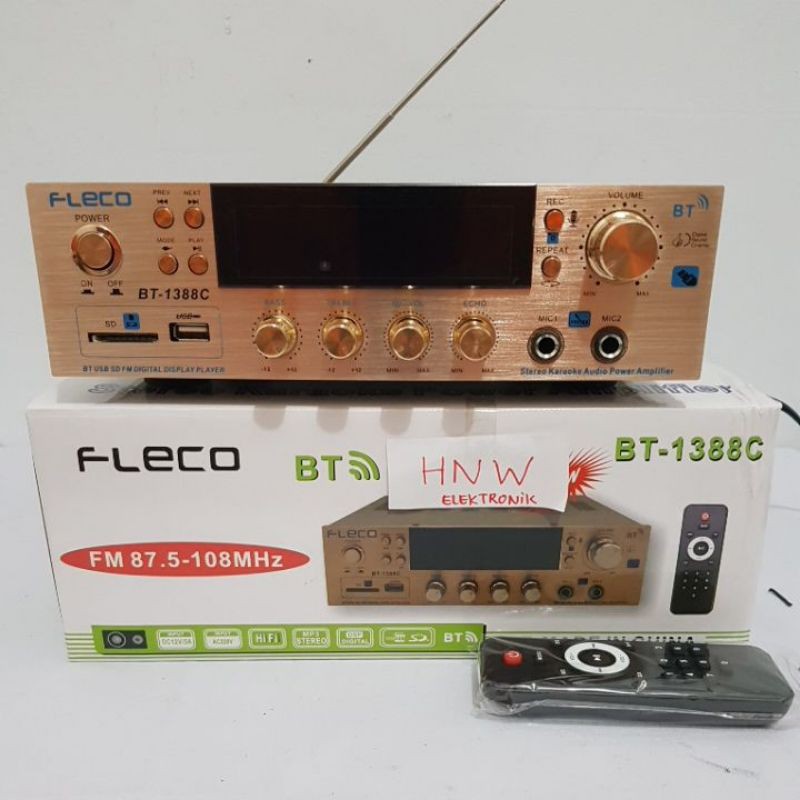 power ampli amplifier karaoke USB BT FLECO 1388 C 1388C Echo volume