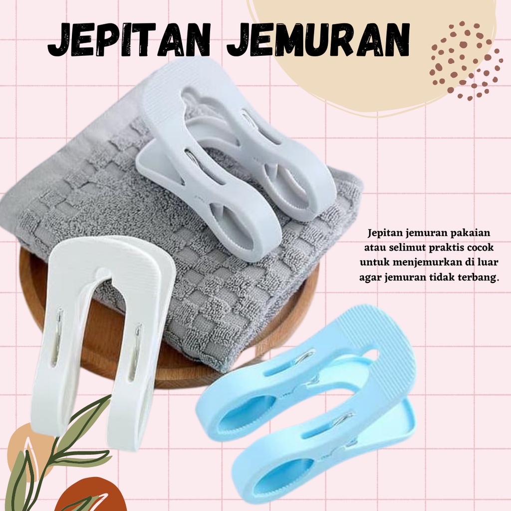 TERLARIS!!! Jepitan Jemuran Besar / Jepitan Jumbo Anti Angin / Jepitan Selimut Sprei MULTIFUNGSI