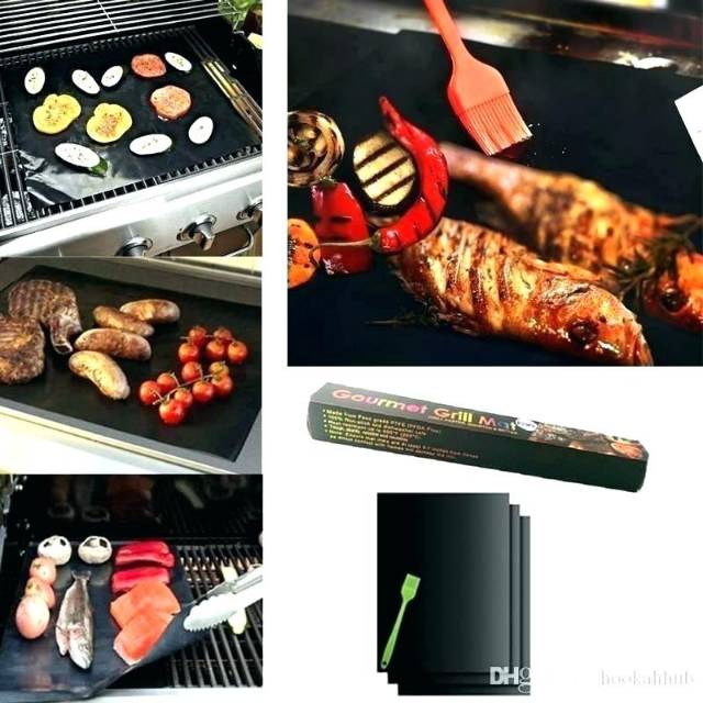 Barbeque Grill Mat BBQ ANTI LENGKET ALAS PANGGANG KERTAS PEMANGGANG SEHAT &amp; MUDAH DIBERSIHKAN