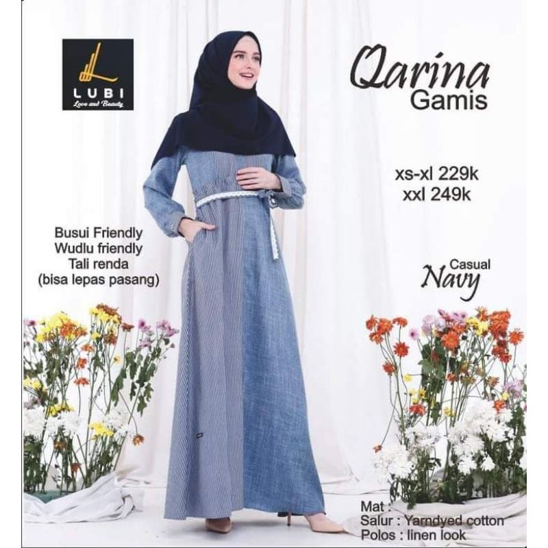 Gamis Muslim Qarina Original Maxi Dress Lubi