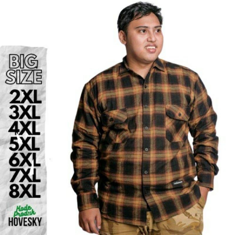 KEMEJA FLANEL JUMBO 7XL 6XL 5XL 4XL xxxxxl xxxxxxl big size