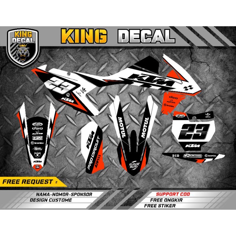 DECAL KTM 250 2017 DECAL STIKER KTM 250 2017 DECAL STICKER KTM 250 FULL BODY CUSTOME