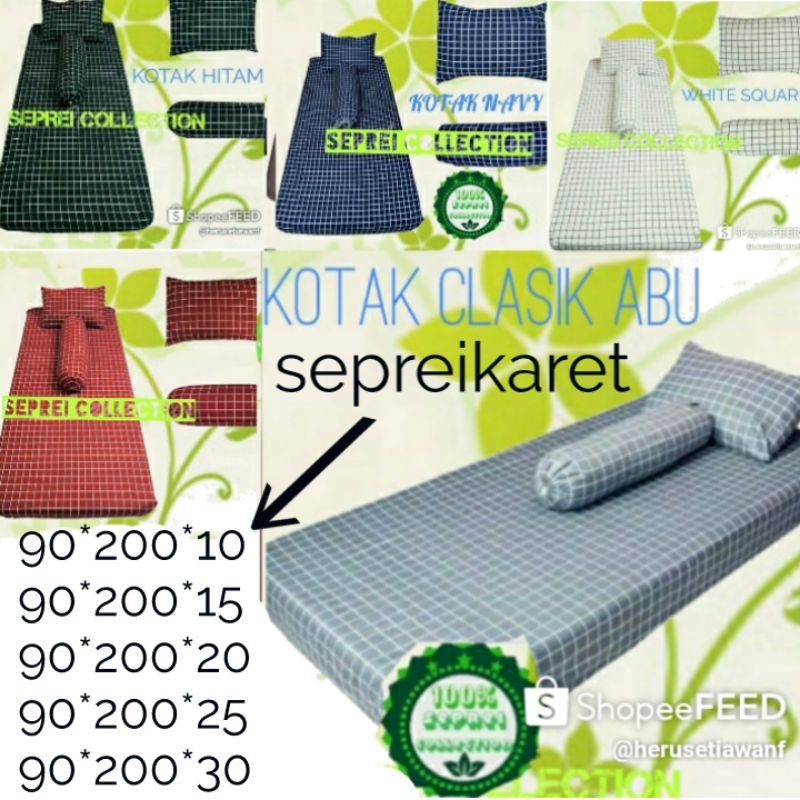 PROMO SPREI SUDUT KARET SET SINGLE &gt; 90*200* tinggi ( 5,10,15,20,25,30 )