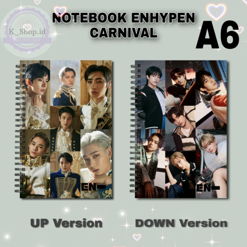 

[COD] NOTEBOOK A6 ENHYPEN CARNIVAL Buku Murah Jay Sunghoon Jake