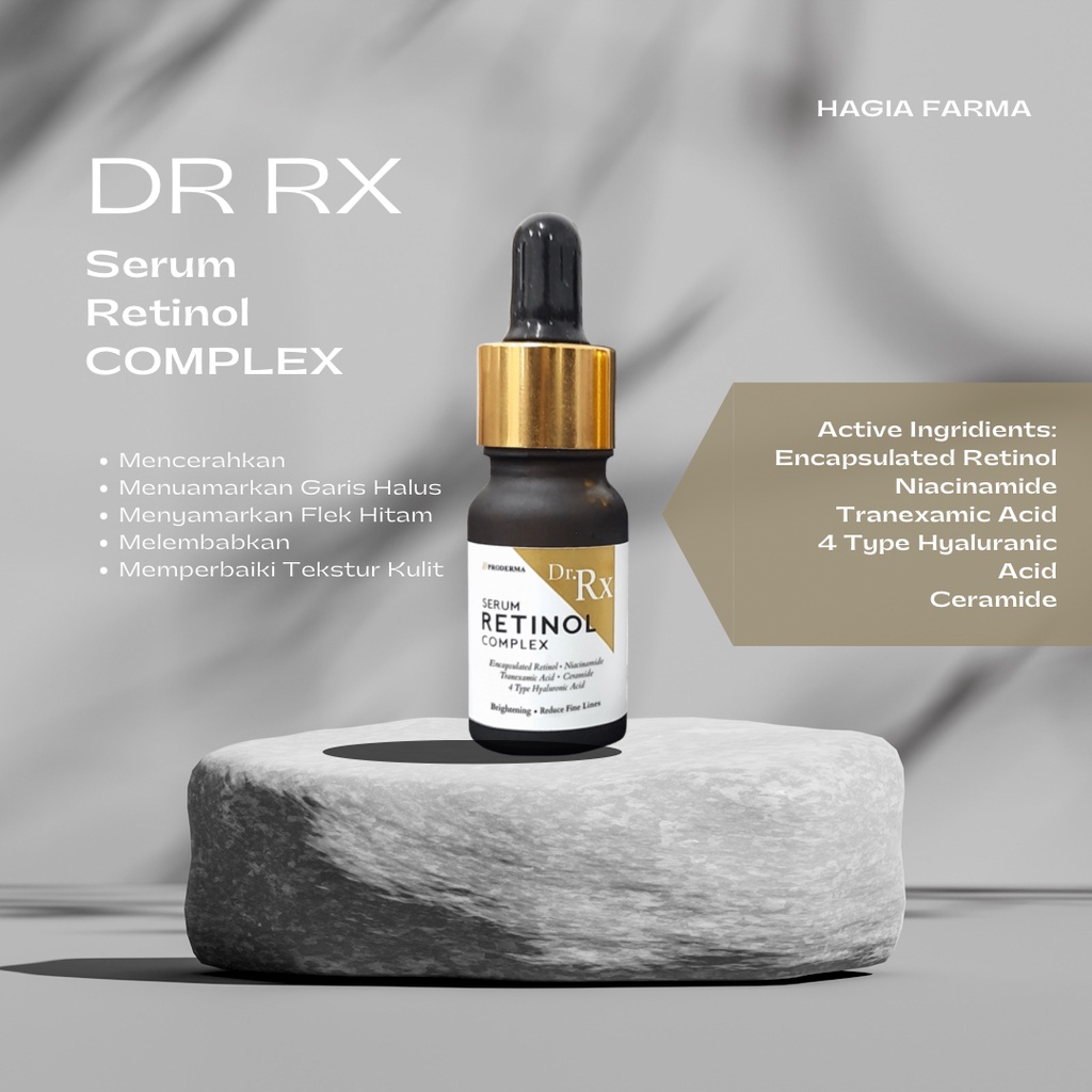 DR.RX Serum Retinol Complex dengan Niacinamide Tranexamic Acid Ceramide Hyaluranic Acid Brightening 
