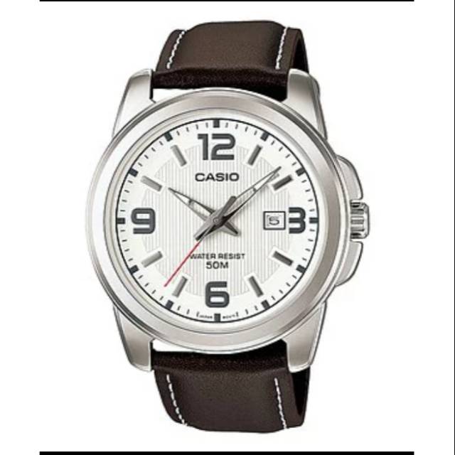 Casio original Mtp1314L jamtangan pria tali kulit