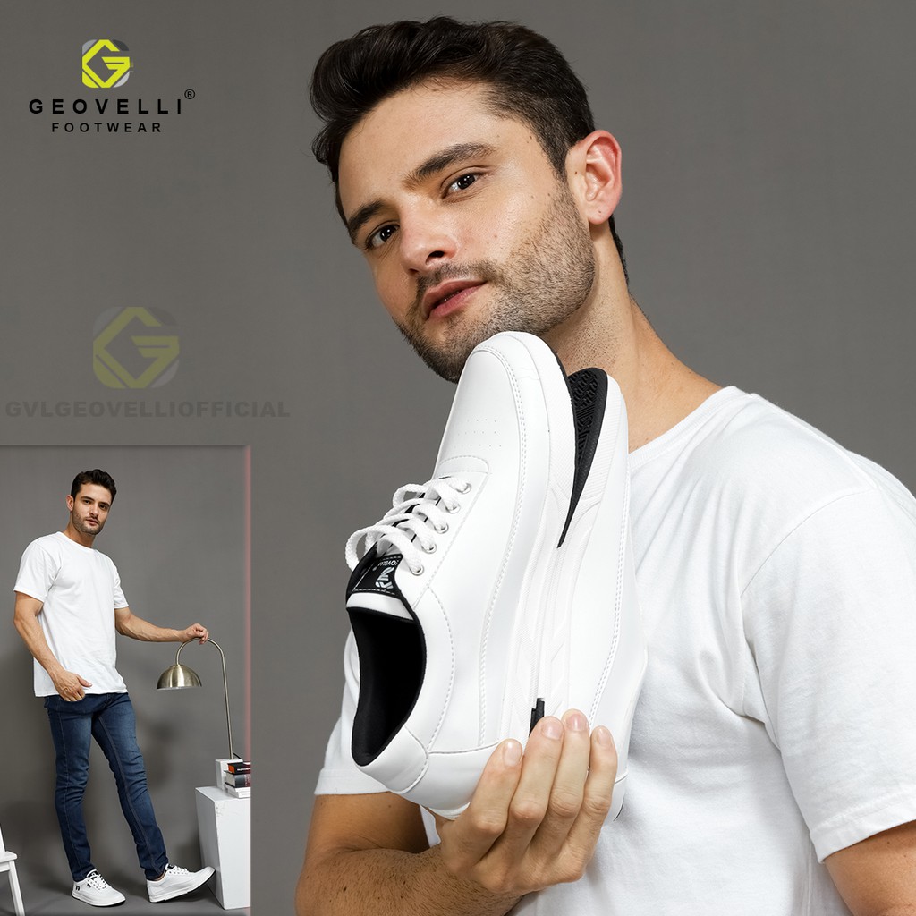 Geovelli Store Sneakers Pria Putih Sepatu Sneaker Pria Sepatu Sneaker Pria Sepatu Santai Pria Sepatu Kasual