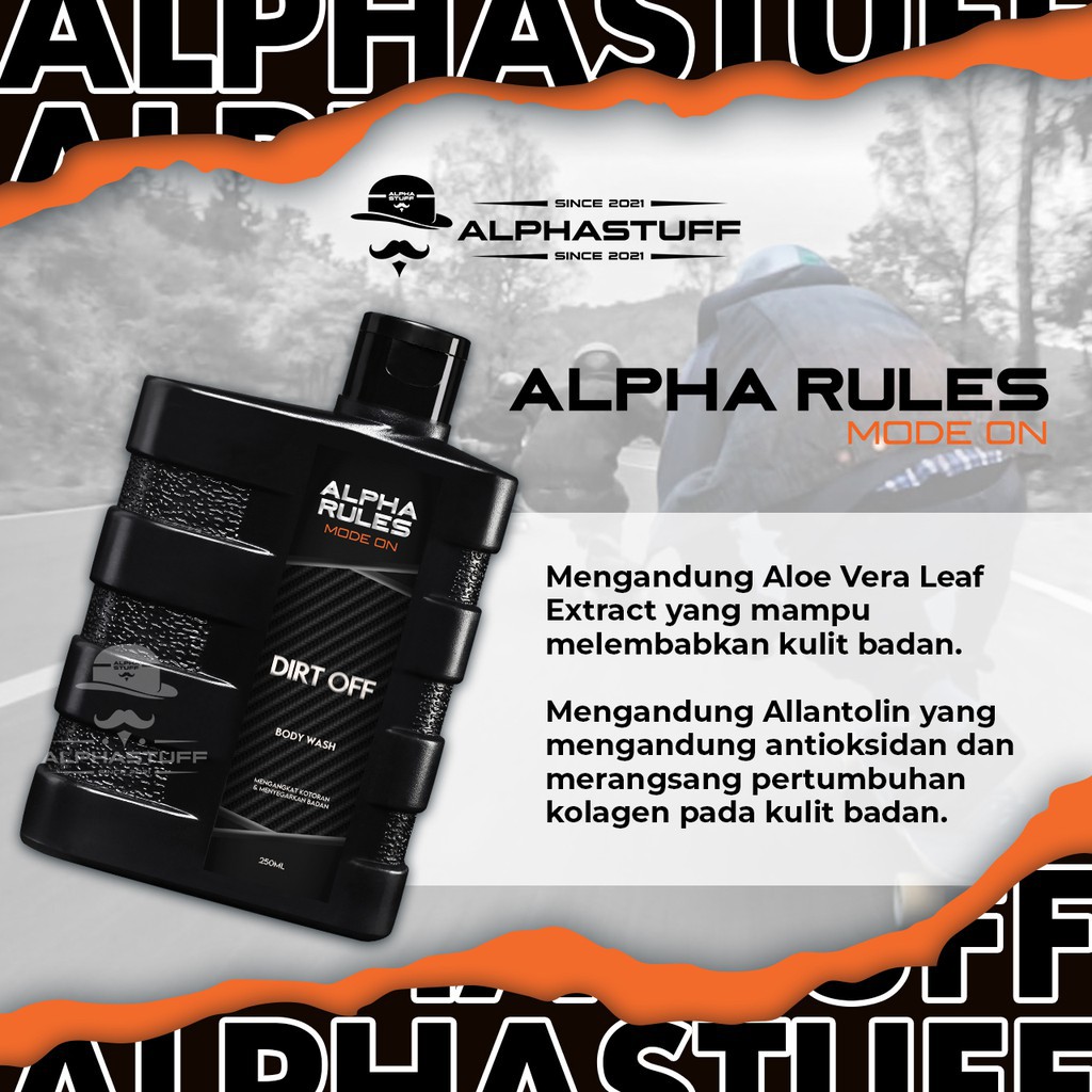 Bo Alpha Rules Dirt Off Sabun Mandi Cair Perawatan Tubuh Pria Body Wash Original