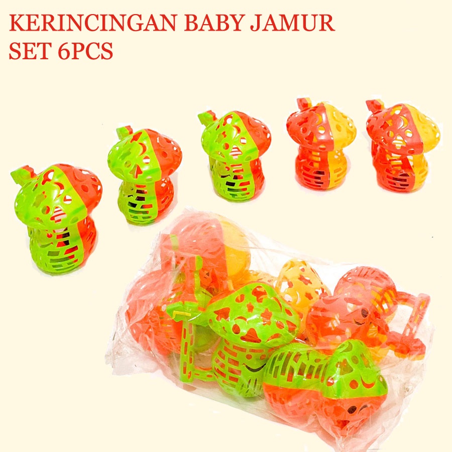Kerincingan Anak Jamur set 6pcs - Kerincingan Termurah