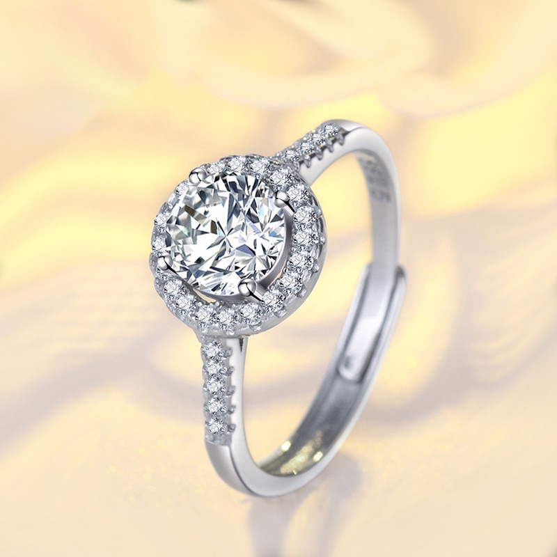Cincin Wanita Circle Queen Bahan Platinum
