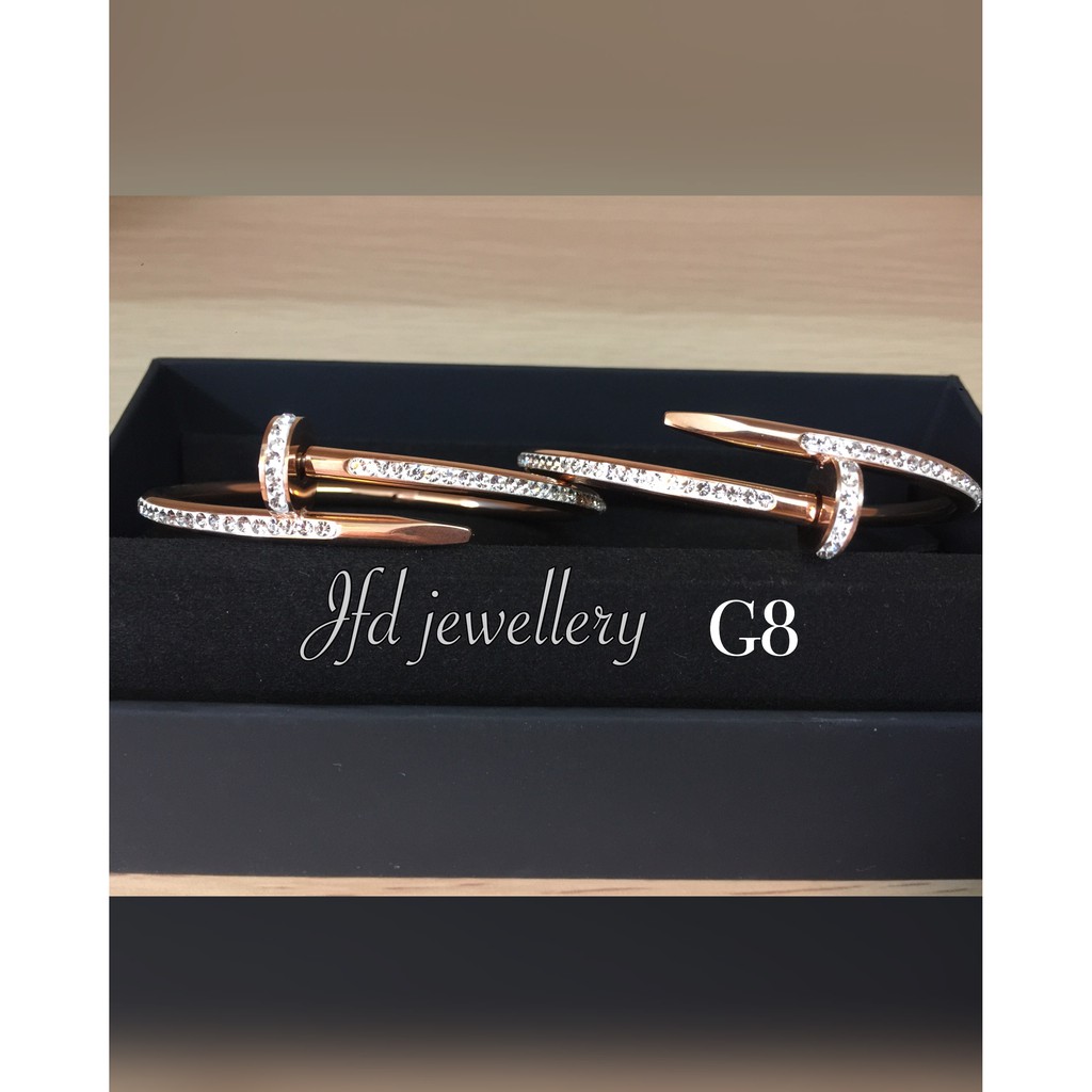 Gelang titanium Paku cartier gelang cartier paku Rosegold - G8 (Anti Karat)
