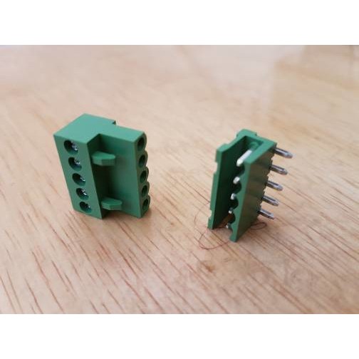 konektor green HT3.96mm 5p tekuk L terminal block connector pair 3.96mm 3.96 mm blok right angle