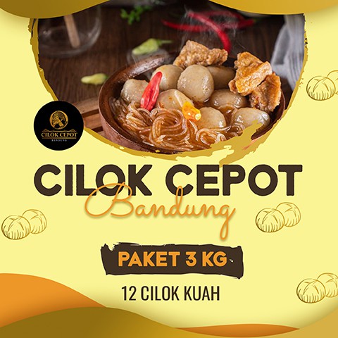 Cilok Cepot Paket Hemat 3KG (Cilok Kuah 12 bungkus)