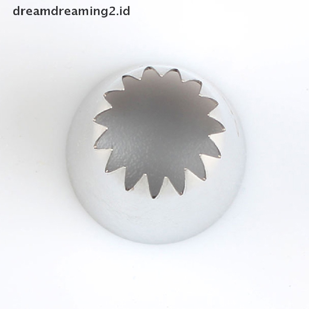 (LIKE) 6b Ujung Mulut Pipa Icing Bahan Stainless Steel Untuk Dekorasi Kue