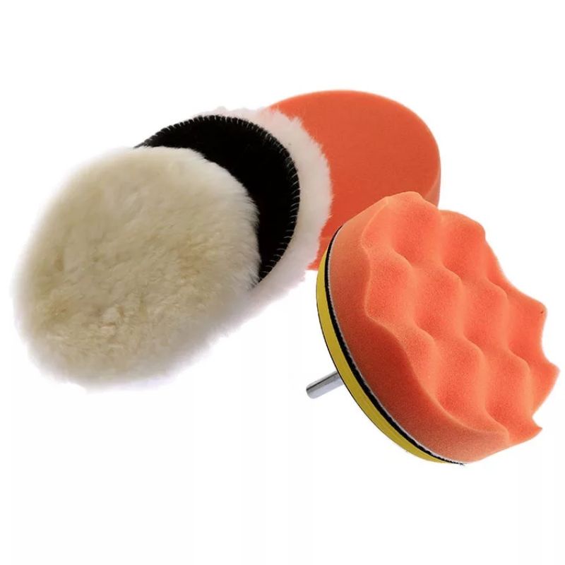 5 Inch Paket Polishing Busa Poles Pad Set 5 inch Wol Busa Buff Sponge Bor Listrik cordless gerinda