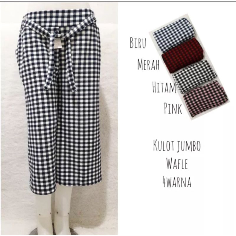 CELANA KULOT PENDEK KOTAK JUMBO 7/9 MODEL TERBARU/KULOT KOTAK JUMBO TERLARIS