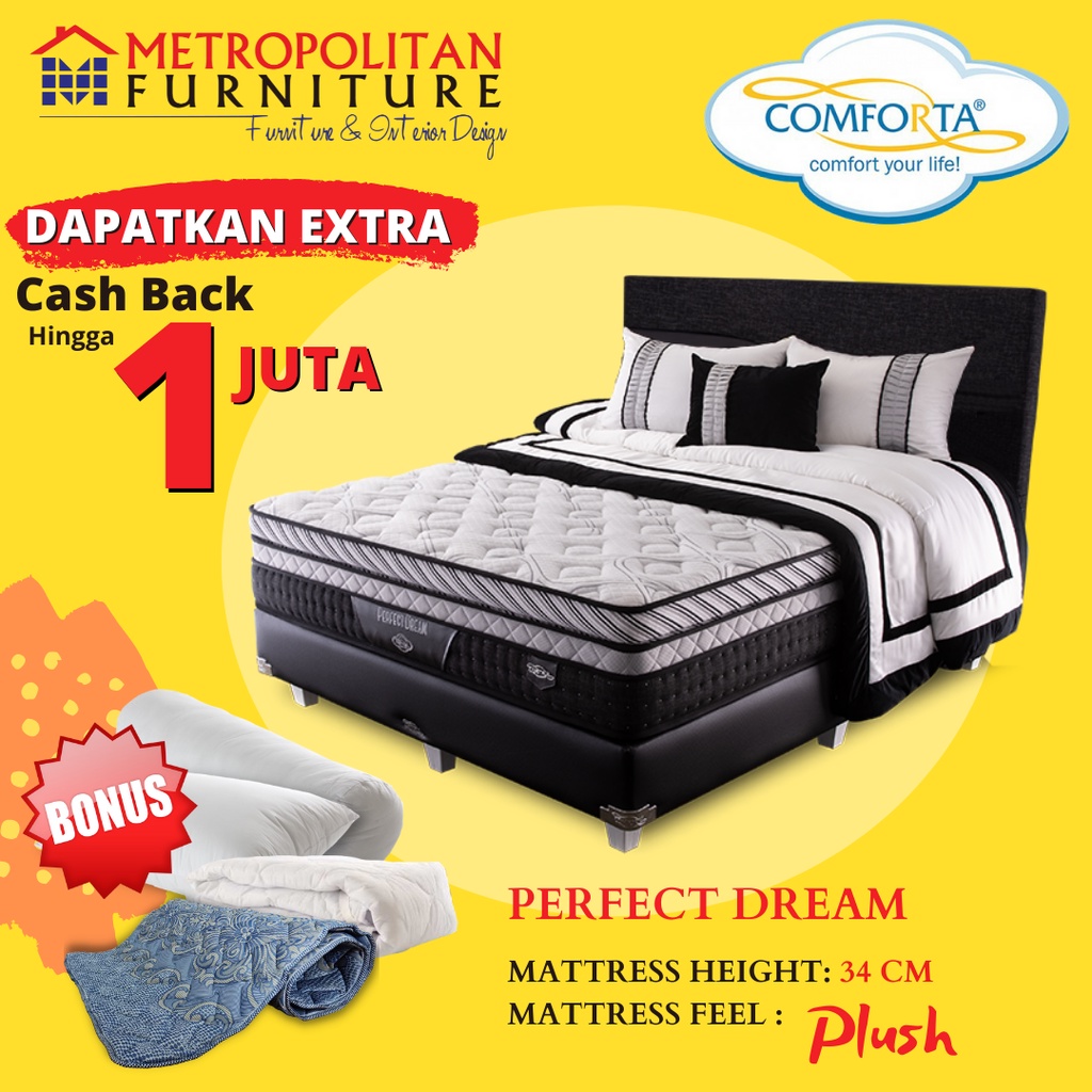 Kasur SpringBed Comforta Perfect Dream FULL SET Spring bed matras